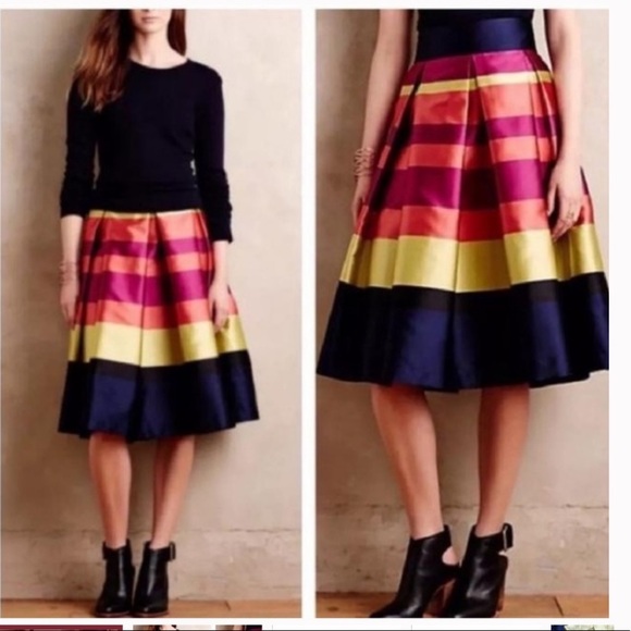 NWOT Anthropologie Moulinette Soeurs Pleated Skirt | 6 - Picture 2 of 5